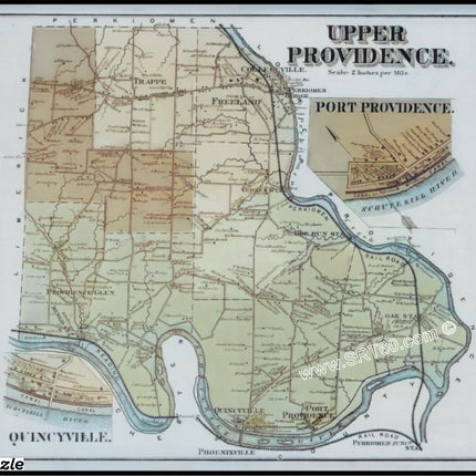 Mont Clare Map PA Pennsylvania 1871 Poster